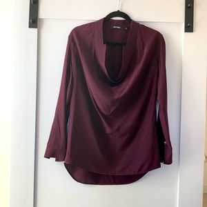 Dark Chocolate Silk Blouse